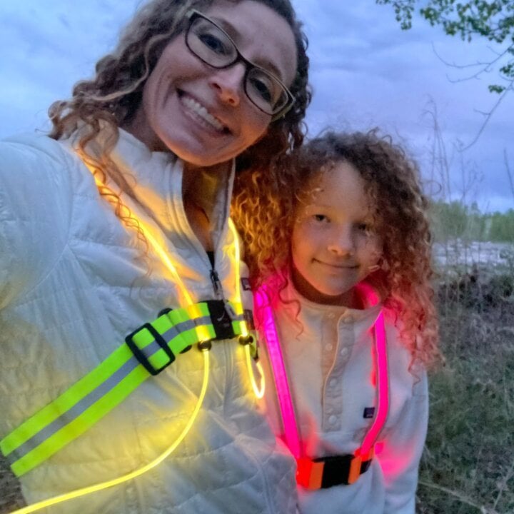Noxgear Tracer2 Gilet Illuminato Ricaricabile, Taglia M/L, Bianco, Impermeabile